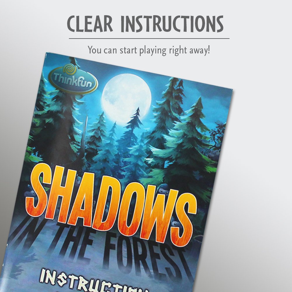Thinkfun Shadows In The Forest Play In The Dark Board Game For Kids And Families Age 8 And Up - Fun And Easy To Learn With Innovative And Unique Gameplay