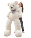 MorisMos Bow Tie Giant Teddy Bear, 55inch Large Big Teddy Bear Plush, Lifesize Stuffed Animals for Girlfriend, Boyfriend, White