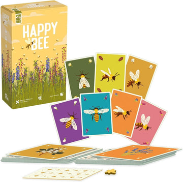 Happy Bee Card Game - Strategic Pollen Harvesting For Victory! Educational Game, Fun Family Game For Kids & Adults, Ages 8+, 3-6 Players, 15 Minute Playtime, Made By Helvetiq