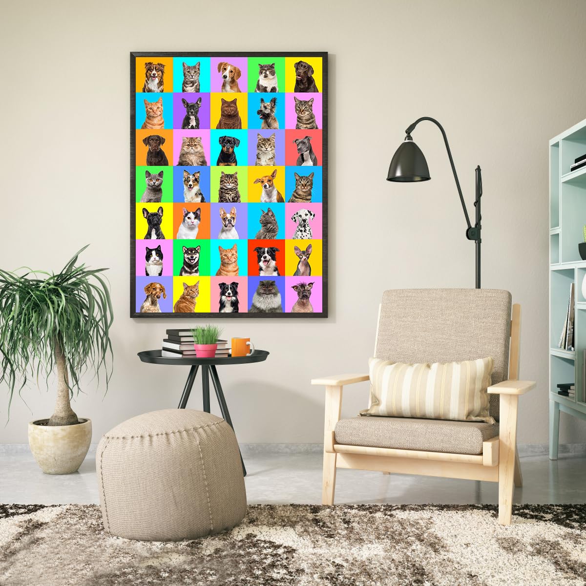 Jigsaw Puzzles For Adults 1000 Piece Puzzle For Adults 1000 Pieces Puzzle 1000 Pieces-Colourful Pets Collage