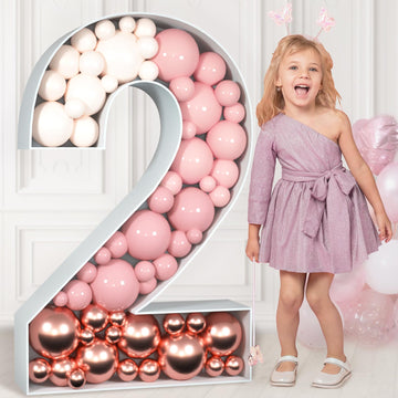 Imprsv 3Ft Mosaic Numbers For Balloons, Marquee Number, Mosaic Number Frame, Number 2 Balloon For Class Of 2023 Decorations, 12T