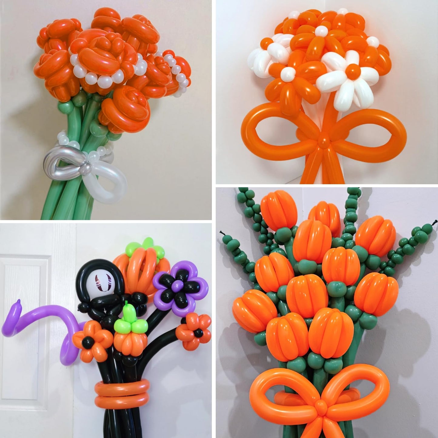 Hykjnbw Orange Long Balloons For Balloon Animals, 260 Balloons Art Kit For Twisting, Skinny Modeling Balloons Supplies For Birth