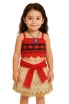 Fancydresswale Princess Monana Costume For Girls With Magical Seashell Necklace (6-7 Years)