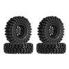 INJORA 1.0 Beadlock Wheel Tires Set -3.78mm Offset Wheel Rims for 1/18 1/24 RC Crawler Car Axial AX24 SCX24 FMS FCX24 TRX4M,Blac