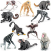 Onest 10 Pieces Mini Monkey Figurines Playset Hand Painted Tiny Monkeys Realistic Detailed Plastic Monkey Figures Toys Small Mon