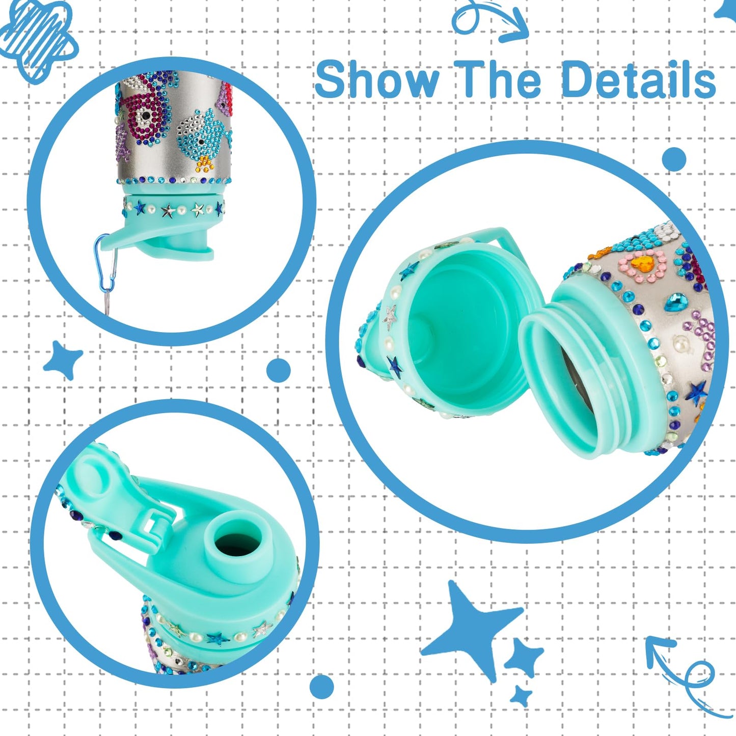 Gift For Girls, Gift Ideas Easter Baskets For Kids, Decorate Water Bottle Girls, Mermaid Toys For Girls 4-6, Crafts For Girls 8-