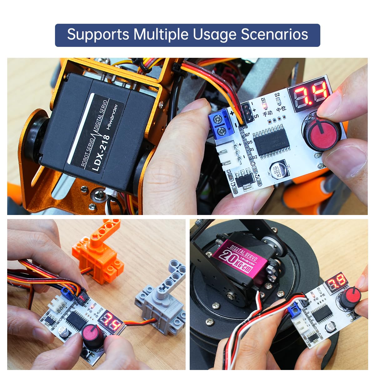 RC Digital Servo Tester 1 Channels Motor Servo Controller Centering Tool with Over-Current Protection & 2 Control Modes for RC C