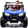 MOLACHI 24V 2 Seater Kids Ride on UTV Car 4WD Battery Powered Electric Vehicle for Kid Ride On Truck with Remote Control Safety Belts 3 Speeds (Blue)