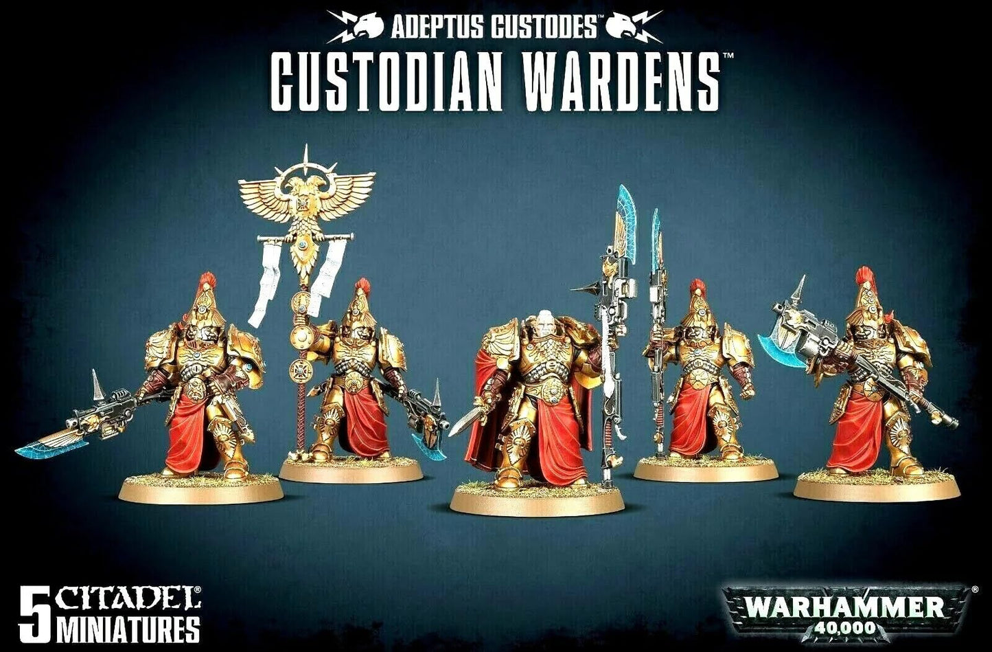 Games Workshop Warhammer 40K - Adeptus Custodes Custodian Wardens, Black