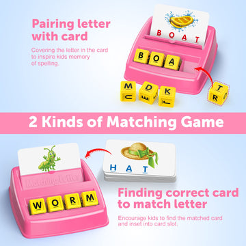 Toys For 3-8 Year Olds Girls, Matching Letter Spelling Games For Kids Ages 3-8 Preschool Learning Educational Toys For Kids Hall