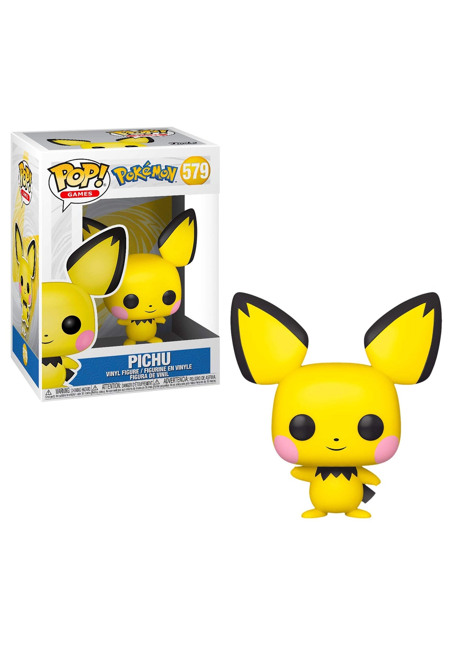 Funko Pop! Games: Pokemon - Pichu, Multicolor,3.75 Inches