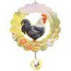 Newvees Rooster Metal Wind Spinners - Chicken Gifts For Women Mom Grandma Wife, Hanging Cock Wind Spinner For Outdoor & Indoor D