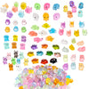 IWOLOMI 262 Pcs Luminous Mini Resin Animals Mini Ducks Frogs Dogs Chickens Piglet Lizard Alpaca Elephant Dinosaur Turtle Fairy G