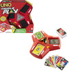 Mattel Games UNO Triple Play Card Game, Game for Kids, Adults and Family Night, Play Three Piles, Draw When it Overloads, Lights