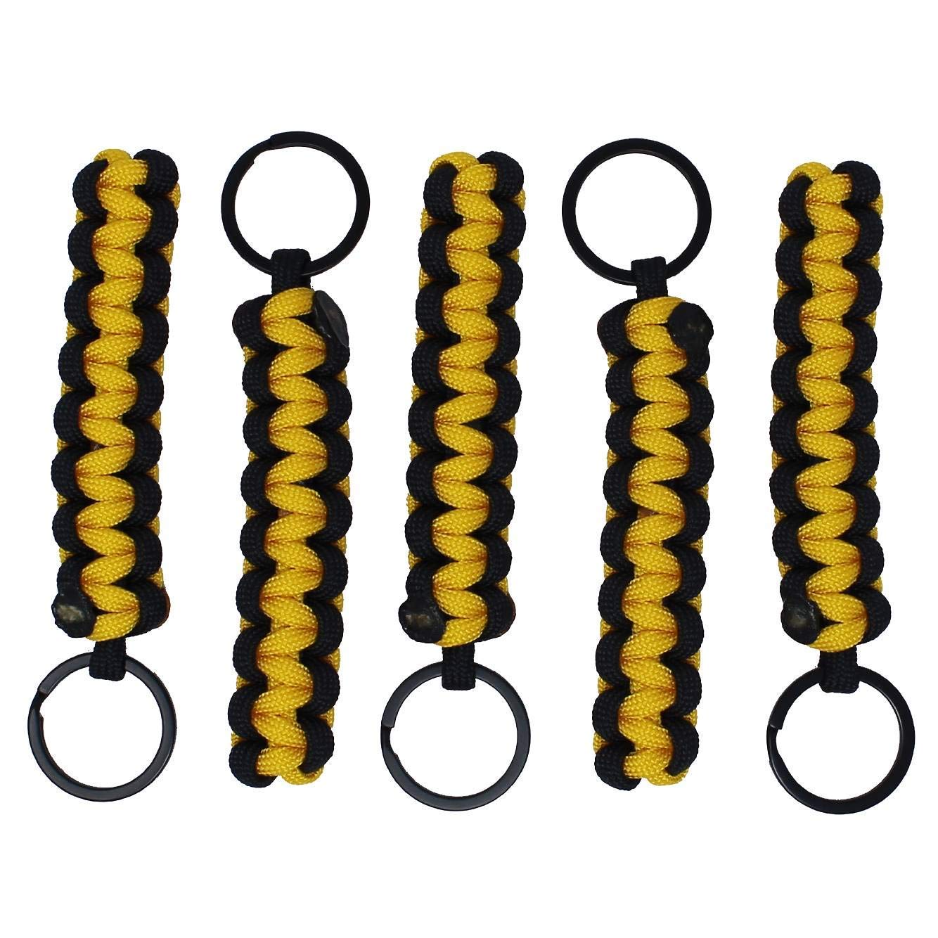 BubbasGarageTv - Large Heavy Duty Paracord Zipper Pulls (Yellow)