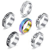 VCMART Anxiety Ring for Women Fidget Anxiety Rings for Anxiety Rotatable Spinner Rings for Anxiety Stress Relieving Anxiety Ring