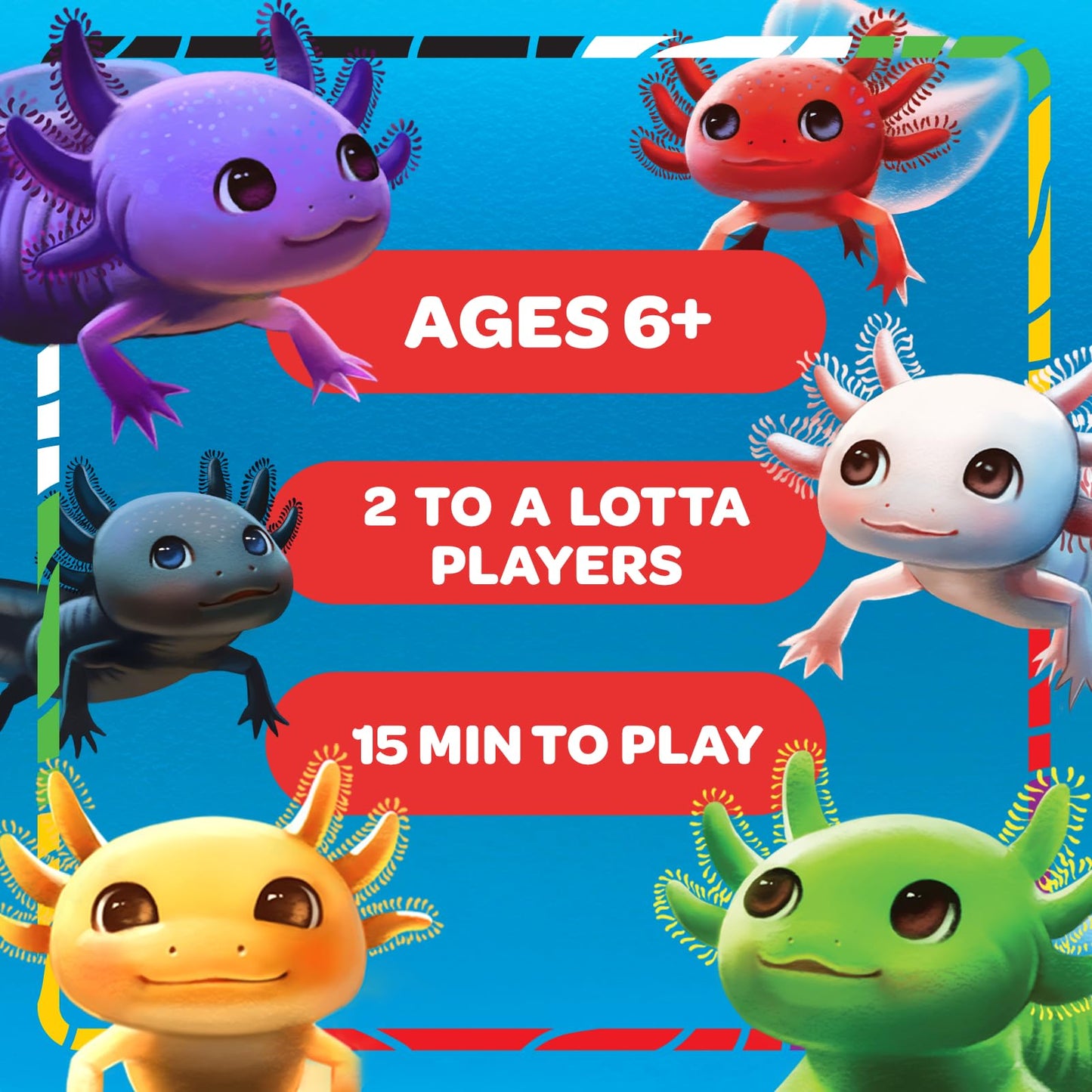 Messy Table Games A Lotta Axolotls | New Lighthearted Card Game | Great For Game Night | Perfect For Kids And Adults | Ages 6 An
