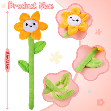 10 Pcs Plush Sunflower Flower Stuffed Bendable Stems Plush Bouquet Toy Soft Rose Flower 12.6 Inch For Christmas Classroom 2025 Mother'S Day Valentines Day Girl Girlfriend Wife(10 Pcs Colorful Daisy)