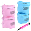 4 Pcs Arm Floaties Inflatable Swim Arm Bands Floater Sleeves Swimming Rings For Kids Toddlers And Adults(Pink Blue)