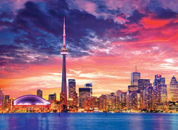EuroGraphics 1000-Piece Toronto Jigsaw Puzzle, Blue Cardboard, Model 6000-0738