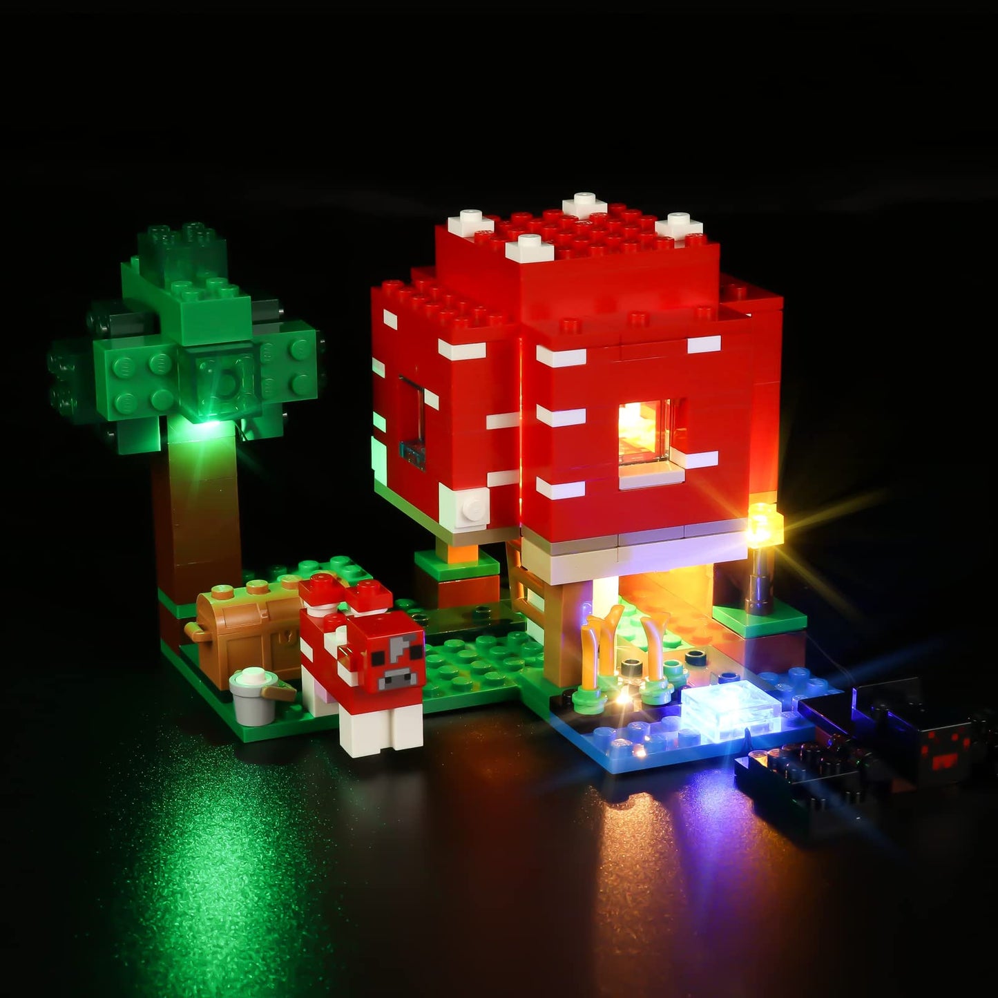 Rorliny Led Light Kit For Lego Minecraft The Mushroom House 21179 Building Kit, Lighting Set Compatible With Lego 21179 (Lights