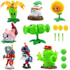 JHESAO 8 PCS Plants and Zombies Toys Action Figures Zombies PVZ Toys Set 1 2 Series Great Gifts for Kids and Fans Birthday and Christmas Party