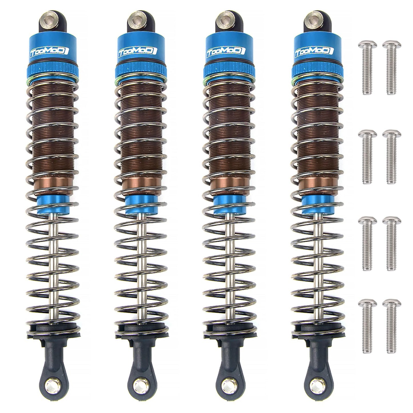 TOOMOD 1/10 100mm RC Oil filled Shock Absorbers kit for Tamiya Bullhead SuperClod Buster TRX4 Axial SCX10 D90 Crawler Truck Car