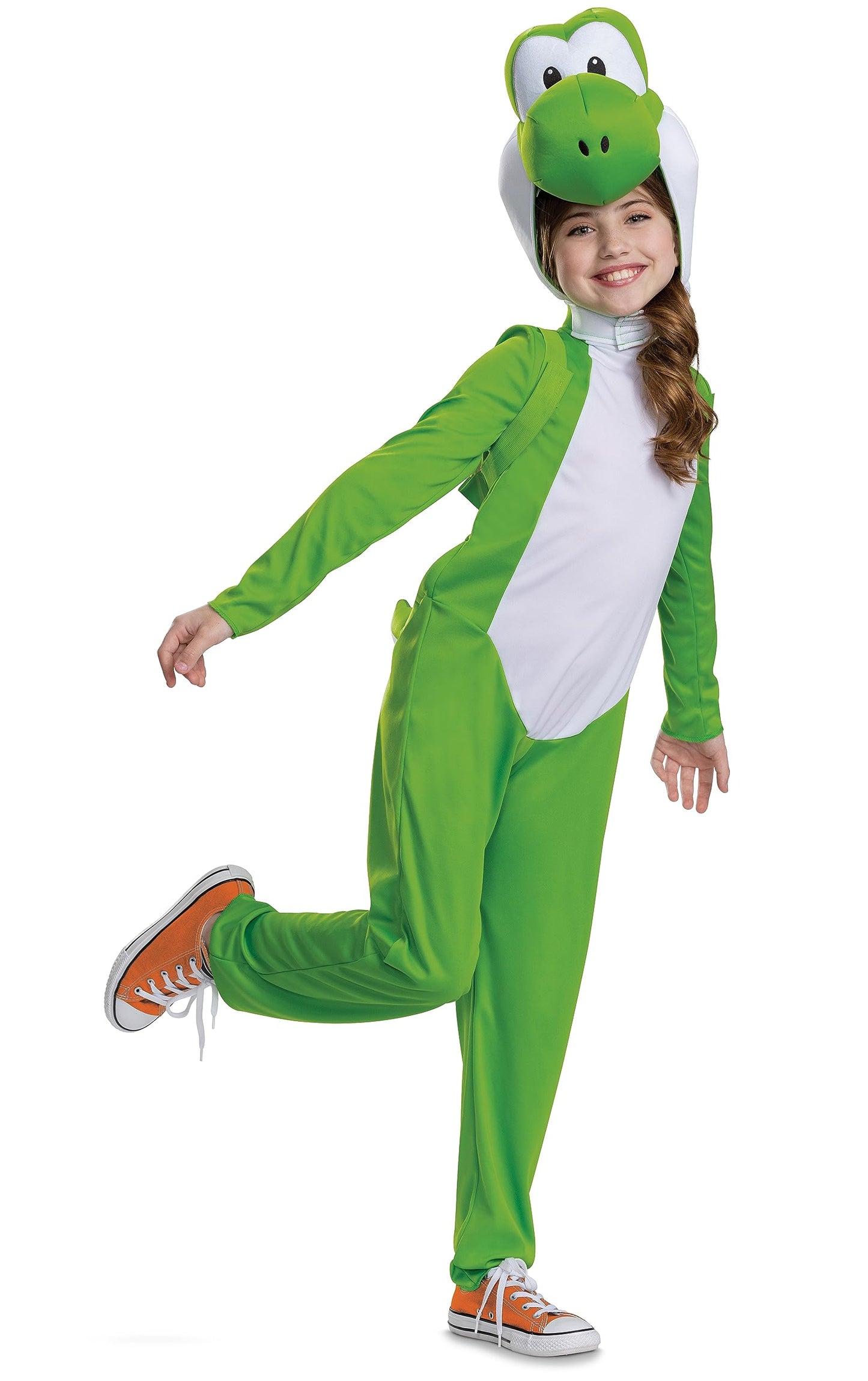 Disguise Yoshi Costume, Official Super Mario Bros Deluxe Kids Costume With Headpiece, Size (3T-4T)