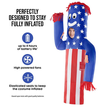 Morph Wacky Inflatable Costume - Wavy Arm Guy Kids Air Dancer Tube Costume