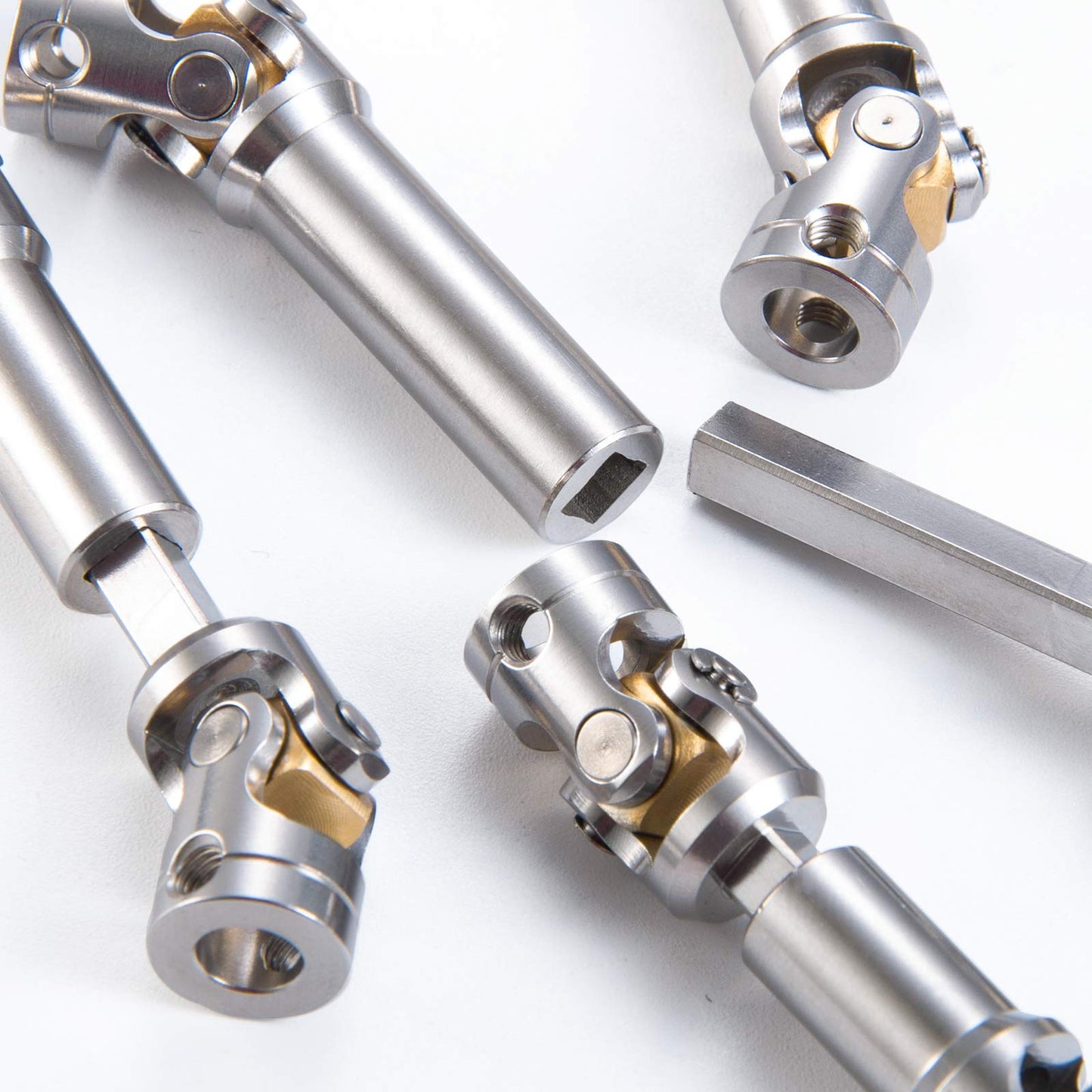 RC-Hub 1Pcs RC Driveshafts Metal Drive Shaft 45-50/47-57/55-67/60-80mm for 1:14 Tamiya Trailer Tractor Truck RC Crawler Car (55-