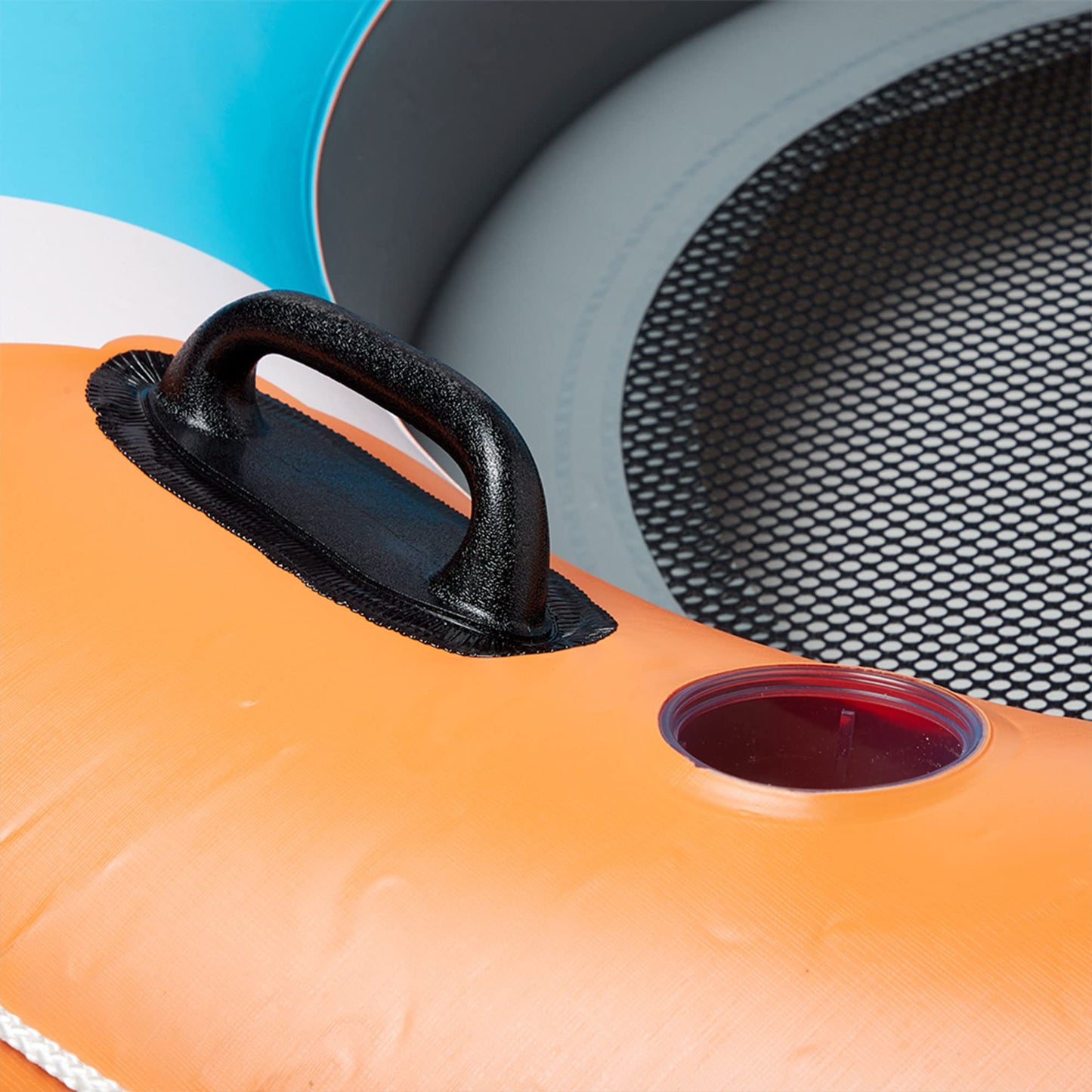 Bestway Hydro-Force Rapid Rider Inflatable River Tube Water Float For 1 Person With Built-In Backrest, Handles, And Cupholders, Orange