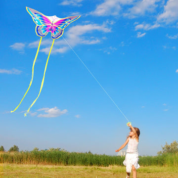 Xida Purple Emperor Butterfly Kites for Kids & Adults Easy to Fly Beginner Kite, Large Single Line Kite for The Beach, Outdoor,