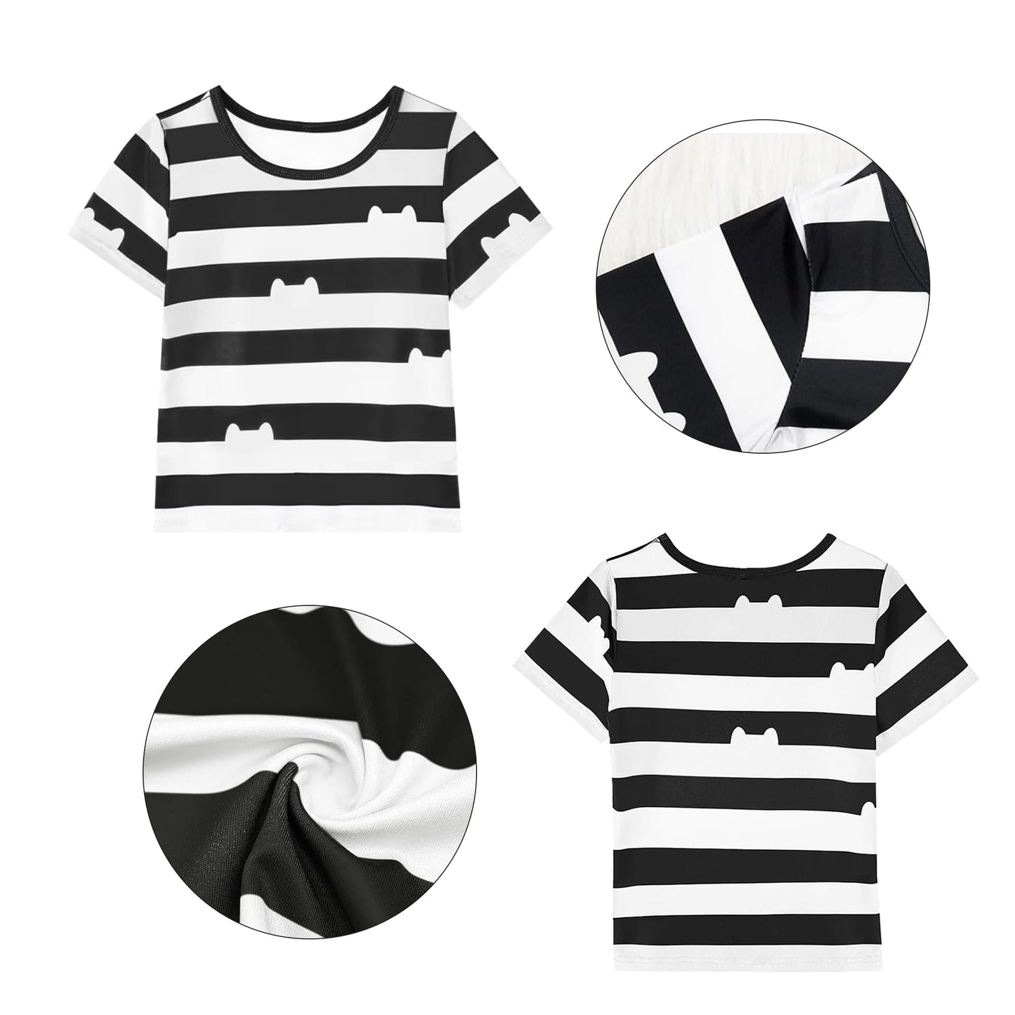 Yodison Girls Cat Dollhouse Cosplay Costume Short Sleeve Graphic T-Shirts