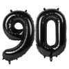 Black Number 90 Balloon 40 Inch, 90 Number Balloons, 90Th Black Birthday Decorations, 90 Year Old Women Men Party Supplies