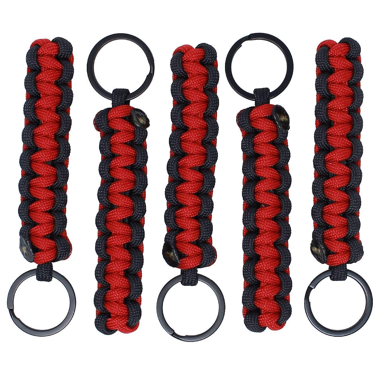 Bubbasgaragetv - Large Heavy Duty Paracord Zipper Pulls (Red)