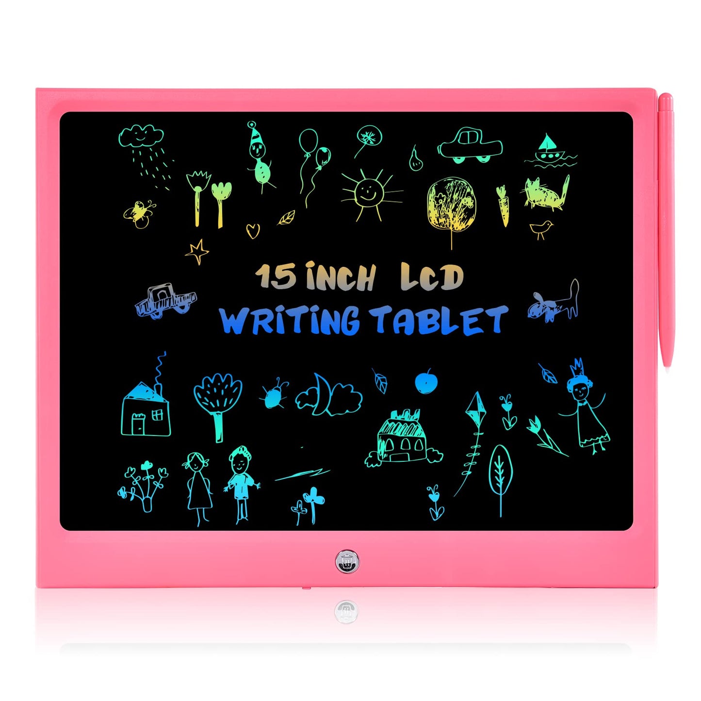 Lcd Writing Tablet, 15 Inch Large Colorful Screen Doodle Board Doodle Pad, Drawing Tablet Drawing Pad For Kids, Electronic Educa