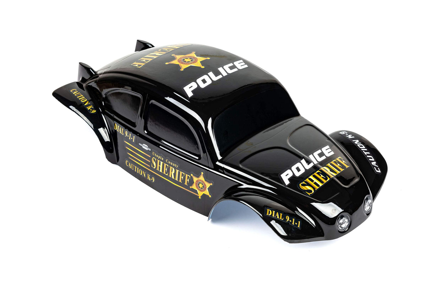 SummitLink Custom Body Compatible for 1/10 1/8 Scale RC Car or Truck (Truck not Included) (Police Black)