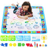 Water Magic Mat, Wiwaplex Large Water Colorful Mat, 40X40 Inch Kids Painting Writing Mat Board Toy - No Mess Drawing Mat With 21