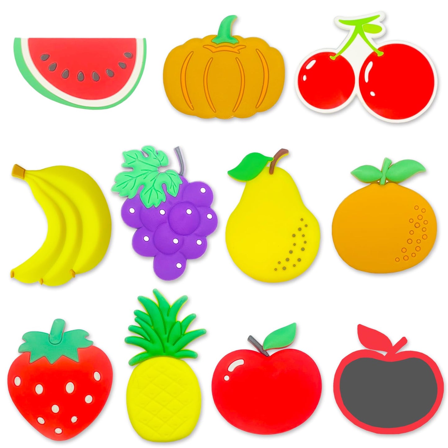 Fruit Frigde Magnets for Toddlers 1-3, Large Size, Full Back Magnet, Refrigerator Magnets for Kids, Magnetic Toys for Toddler, E