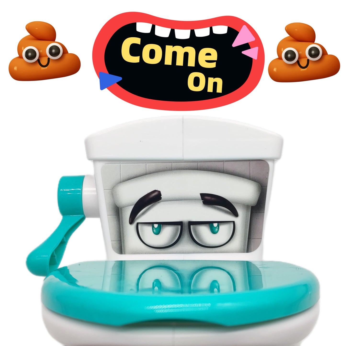 Ybgocot Poop Game - Floor Shooting Game for Kids 4-12, Standard Size, Plastic, Toilet Poop Color, Model 007-125