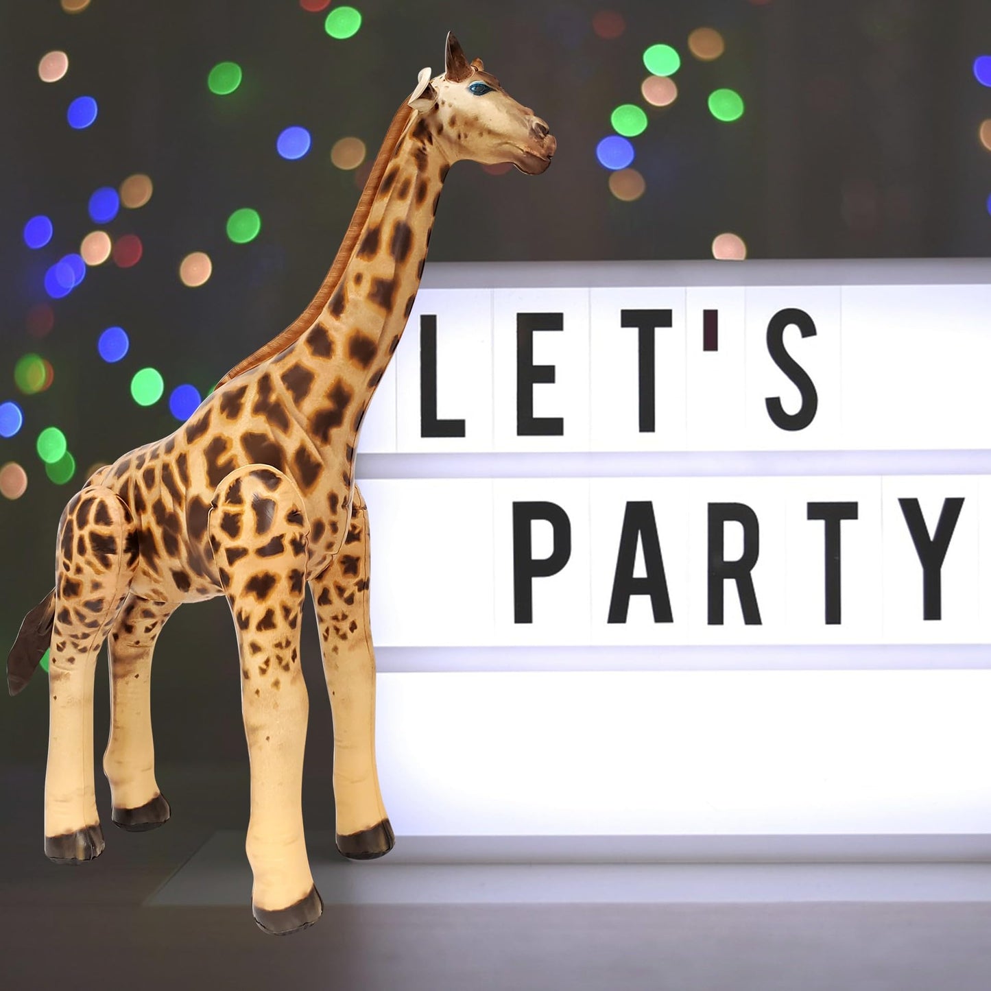 Jet Creations Inflatable Giraffe 36" - Brown Spots, Phthalate-Free Vinyl, Jungle Party Decor, Model AN-GIRAFFE