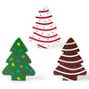 Haooryx Christmas Tree Cake Wooden Centerpiece Decoration - 3Pcs Christmas Tree Wooden Table Decoration Xmas Winter Holiday Tabl