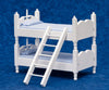 Dollhouse Miniature 1:12 Scale White and Blue Bunkbeds with Ladder #T5350