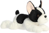 Aurora Adorable Flopsie French Bulldog Stuffed Animal, White, 12 Inches, Polyester, Model 31574