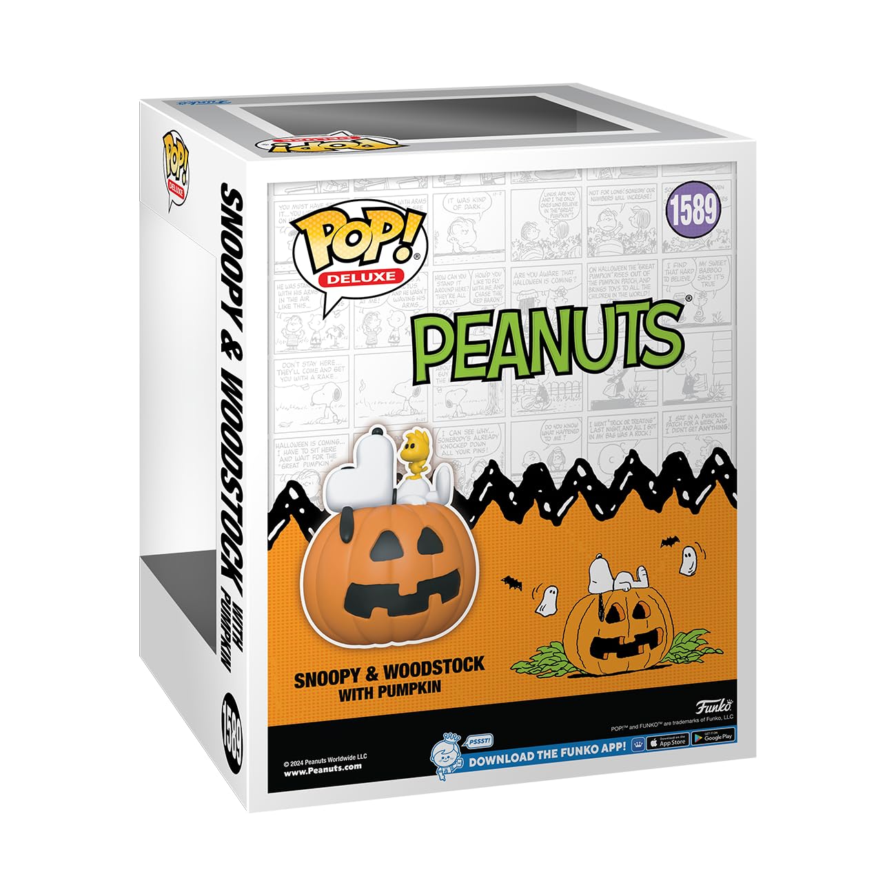 Funko Pop! Deluxe It's The Great Pumpkin, Charlie Brown - Snoopy & Woodstock with Pumpkin, Multicolor Collectible Figure