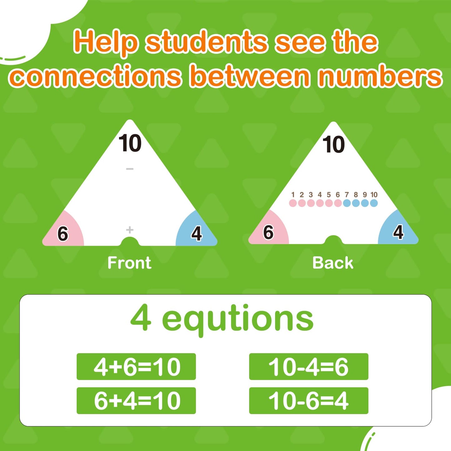 Edulok Addition And Subtraction Flash Cards, Triangle Math Flash Cards Math Games For Kids, Math Manipulatives Kindergarten Lear