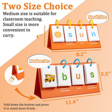 Alened Phonics Flash Cards Learn To Read Cvc Word Builder Games, Sight Words Games For Kindergarten Classroom Supplies, Preschoo