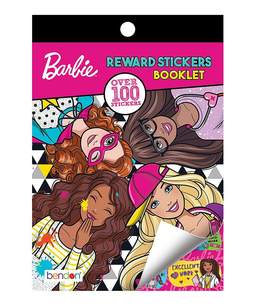 Barbie Sticker Pad | Barbie Rewards Stickers Activity Book 100 Stickers | Rewards Booklet Sticker Pad 100 Count