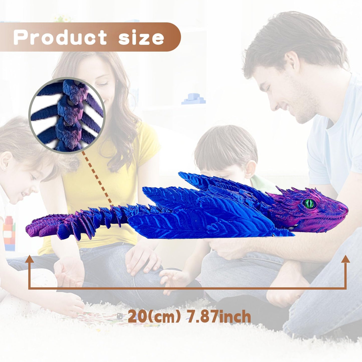 Sgyysg Feathered Wyvern Dragon,3D Printed Dragon, Articulated Dragon With Wings, 3D Printed Toys, Desktop Pet - Perfect For Fant