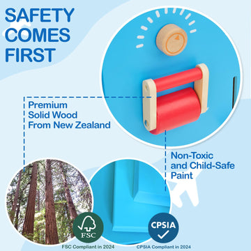 Monlurd Wooden Airplane Activity Wall Panel For Kids, Wall Toys For Toddlers 1-3, Playroom Toys, Daycare Furniture, Montessori B